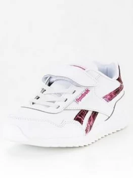 Image of Reebok Royal Classic Jogger 3.0 1v Girls On Mars Childrens Trainers - White/Pink, Size 2