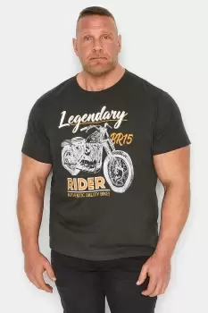 Image of Printed Legendary Biker T-Shirt