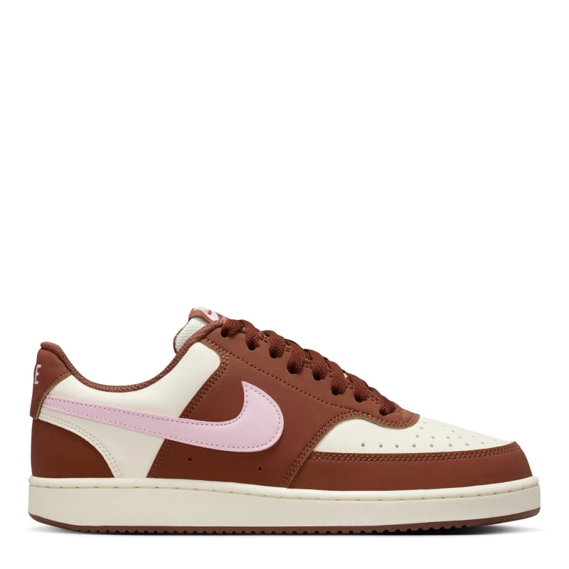 Image of Nike Court Vision Low Next Nature Trainers Brown/Pink female 7 (41)