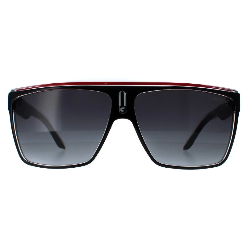 Image of Carrera Shield Black Red Gold Dark Grey Gradient 22 Sunglasses Black unisex