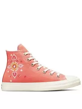 Image of Converse Chuck Taylor All Star Canvas Hi - Dark Pink Size 5, Women