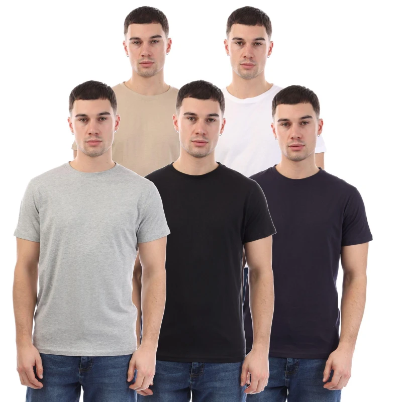 Image of Duck&Cover Mens Frankinz T-Shirt 5pk Size: Large Multicolor Male L