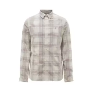 Image of AllSaints AllSaints Pinzolo Long Sleeve Shirt Mens - White