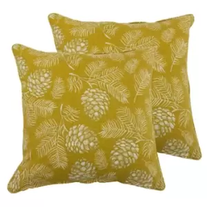 Image of Furn. Irwin Twin Pack Polyester Filled Cushions Stone