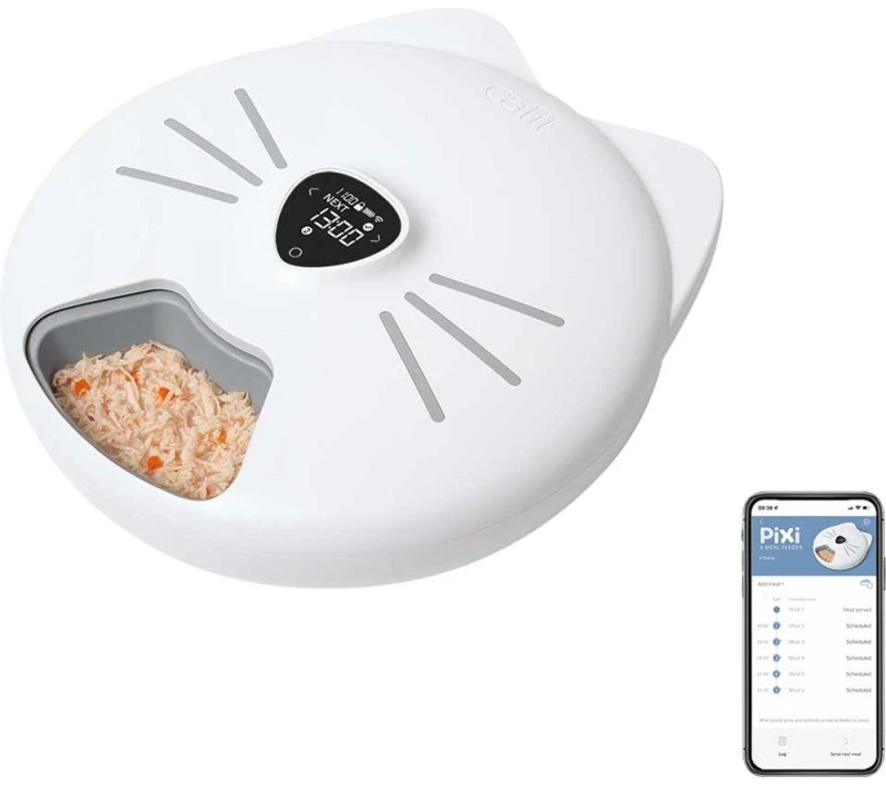 Image of Catit Catit Pixi Smart 6 Meal Feeder White unisex