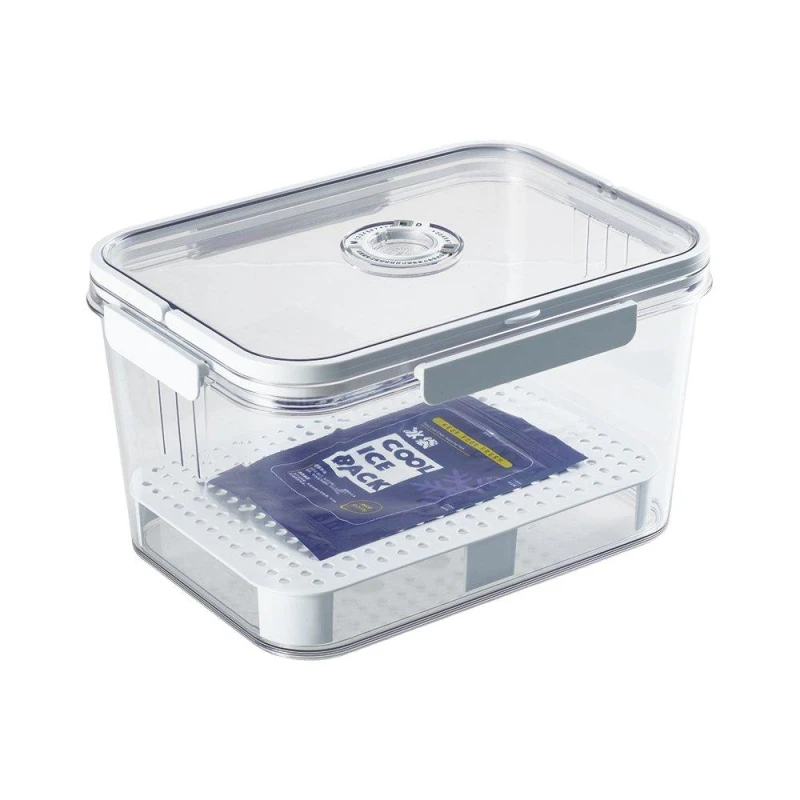 Image of LIFE IDEAS 2pcs Airtight Food Storage Container with Date Dia White1 unisex 2x Large