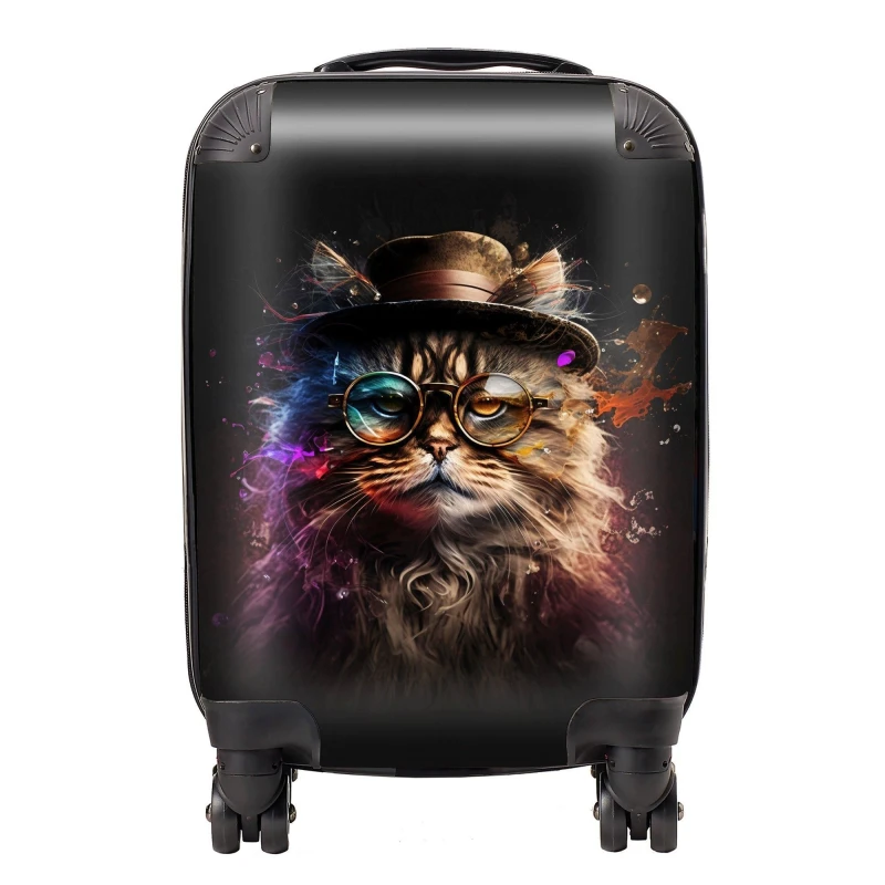 Image of Warren Reed Designer Siberian Cat Splashart Suitcase - Cabin