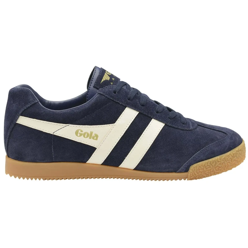 Image of Gola Mens Harrier Classics Suede Trainers Shoes Blue Navy White - UK 8 Blue male CB0623NYW8