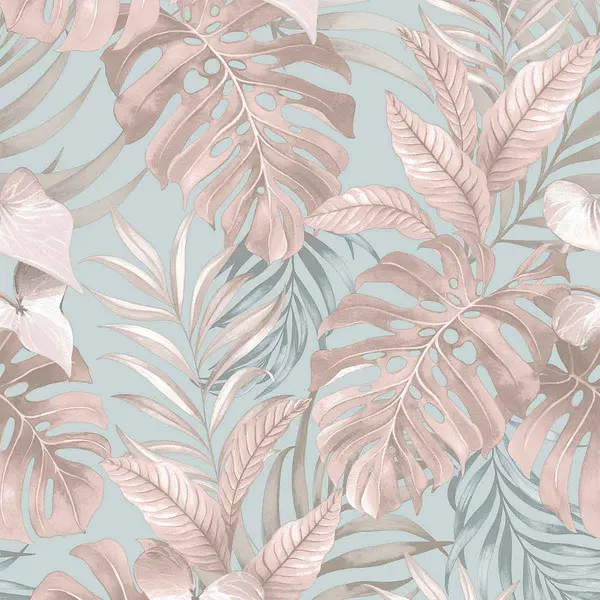 Image of Muriva Teeva Jungle Duck Egg Wallpaper 183502