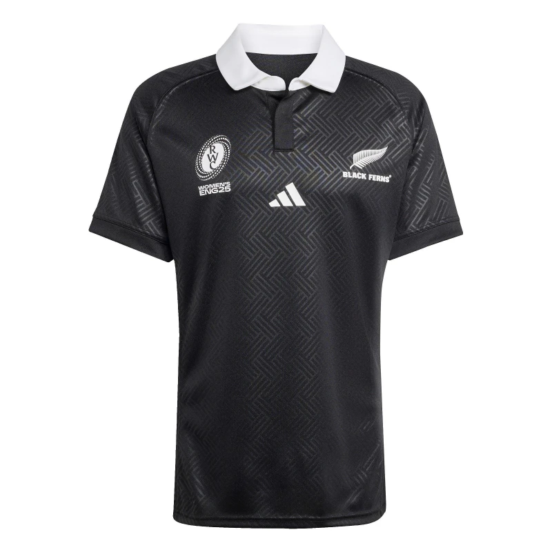 Image of adidas Black Ferns World Cup Home Shirt 2025 Adults All Black male S