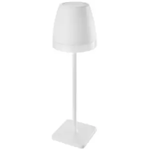 Image of Downey 38cm Outdoor Portable Lamp Sandy White Aluminium LED 2W 207Lm 3000K IP54 dc Switched usb Wire - Merano