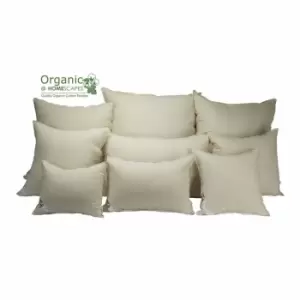 Image of Organic Cotton Pillow with Luxury Microfibre Filling - White - Homescapes