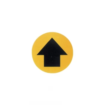 Image of FM01 Floor Marker Arrow PVC Film Sign - 430 Dia.