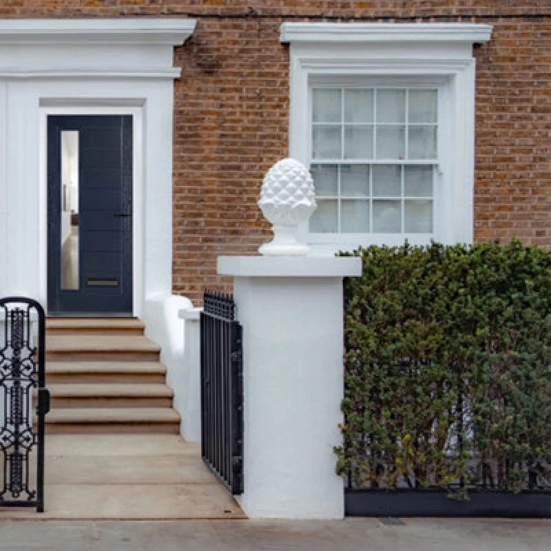 Image of Lacerta Composite Door Monza Blue 890mm X 2090mm Open In Left Hand Clear Glass 10 Year Guarantee - Free Delivery & Smart Lock