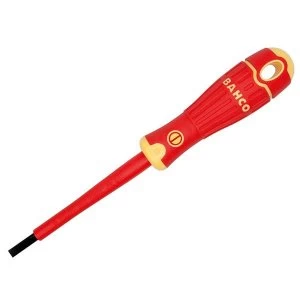 Image of BAHCOFIT Insulated Screwdriver Slotted Tip 5.5 x 125mm