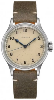 Image of Longines Heritage Military Mens 38mm Swiss Auto Two Watch