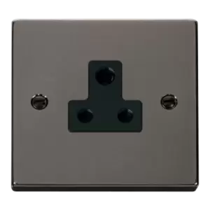 Image of Click Scolmore Deco 5A Round Pin Plug Socket - VPBN038BK