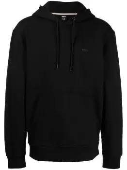Image of BOSS Seeger 83 Side-stripe Hoodie Black