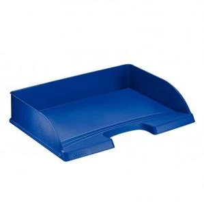 Image of Leitz Plus Landscape Letter Tray A4 - Blue - Outer carton of 5