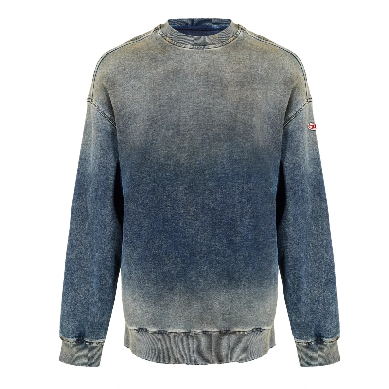 Image of Diesel Mens Crew Sweatshirt Blue Denim male XS (44)