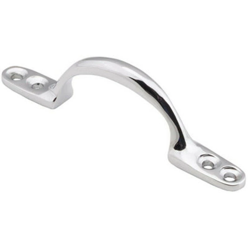 Image of Loops Sash Window Bow Shaped Lift Handle 102 x 12mm 28mm Proj Polished Chrome Multi unisex