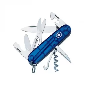 Image of Victorinox Climber Swiss Army Knife Translucent Blue Blister Pack