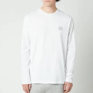 Image of Hugo Boss Tacks Chest Logo Long Sleeve T-Shirt White Size M Men