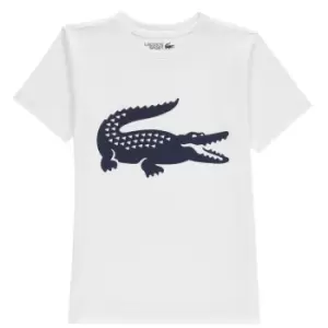 Image of Lacoste Large Logo T Shirt - White