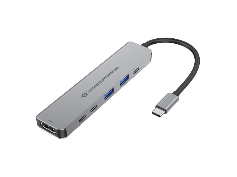 Image of Conceptronic DONN33G 6-in-1 USB 3.2 Gen 1 Docking Station. HDMI. USB-A