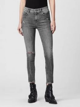 Image of Allsaints All Saints Miller Skinny Jean With Abrasions