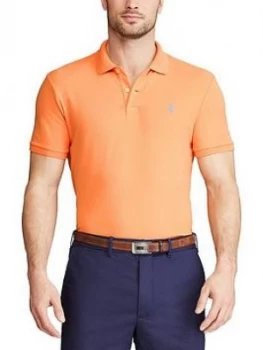 Image of Polo Ralph Lauren Golf Stretch Mesh Polo Shirt - Peach, Size S, Men