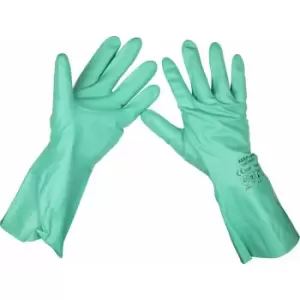 Image of Loops - pair 330mm Cuffed Nitrile Gauntlets - One Size - Chemical Resistant Gloves