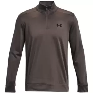 Image of Under Armour Half Zip Fleece Top Mens - Brown