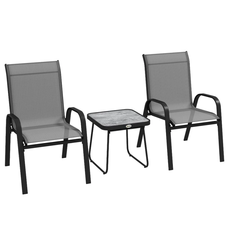 Image of Outsunny 3 Pieces Outdoor Bistro Set - Outsunny 5056725518028