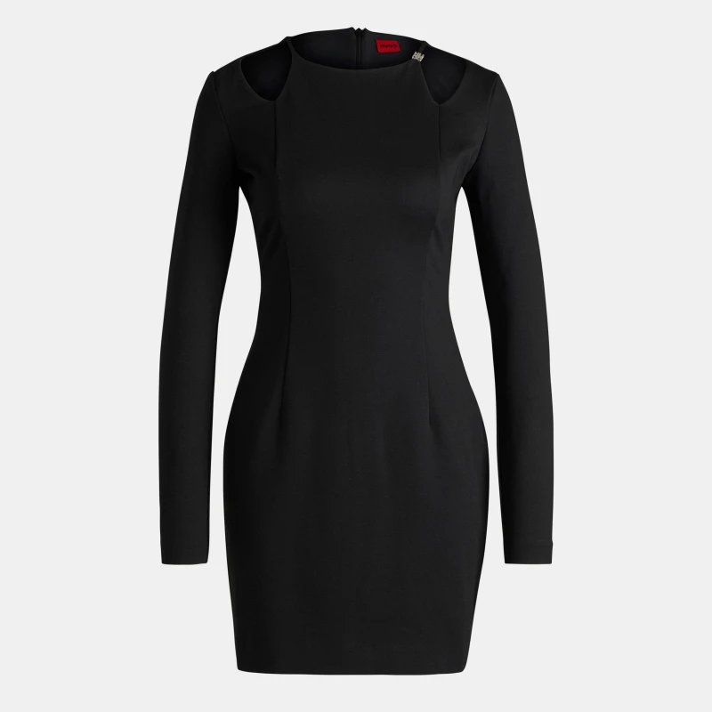 Image of Hugo Womens Kalypso T-Shirt Dresses Black female 4 (XXS)