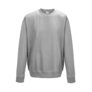 Image of AWDis Just Hoods AWDis Unisex Crew Neck Plain Sweatshirt (280 GSM) (4XL) (Heather Grey)