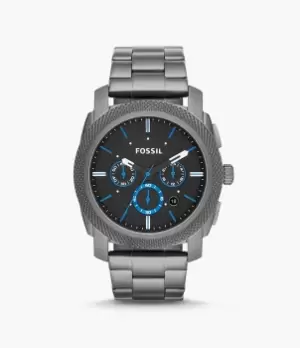 Image of Fossil Men Machine Chronograph Smoke Stainless Steel Watch