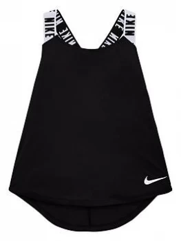 Image of Nike Dry Older Girls Elastika Training Vest - Black