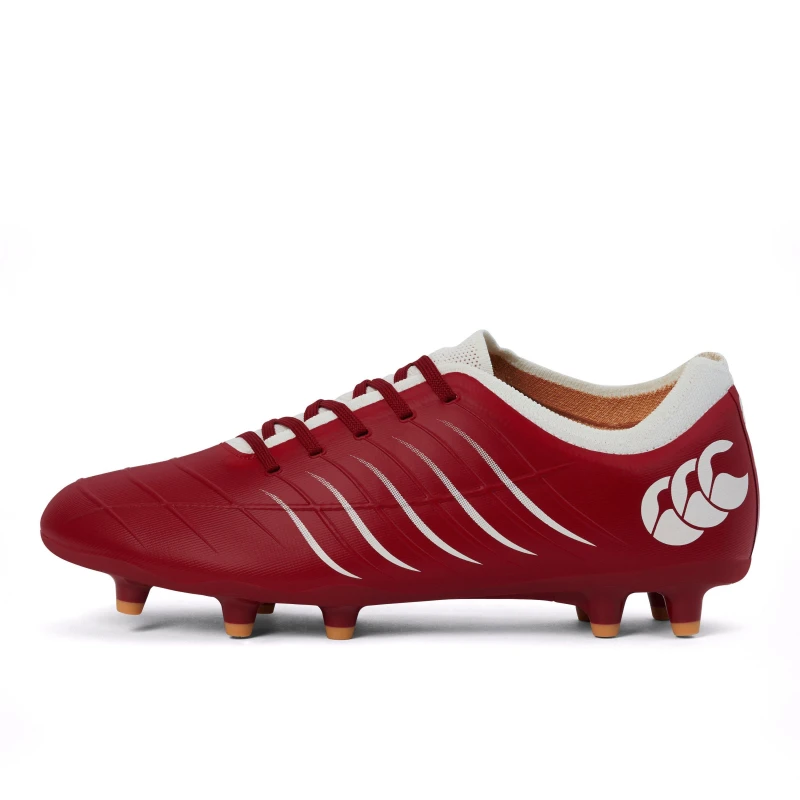 Image of Canterbury Phoenix 2 Pro Mens Firm Ground Rugby Boots Red Dahlia male 8 (42.5)