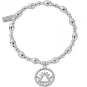 Image of ChloBo Sacred Earth Sterling Silver Oval Bead Fire Bracelet SBOB3119