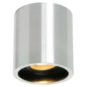 Image of Sienna Pelite Spot Surface Mounted Downlight Steel Brushed, Inside Black