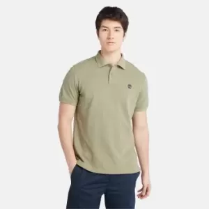 Image of Timberland Millers River Pique Polo Shirt For Men In Green Green, Size M