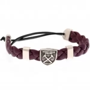 Image of West Ham United FC Unisex Adult Slider Bracelet (One Size) (Claret Red)
