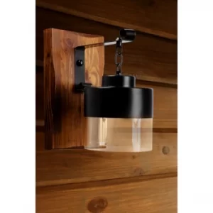 Image of Alk?m ceviz bal caml? aplik Black Brown Wall Lamp