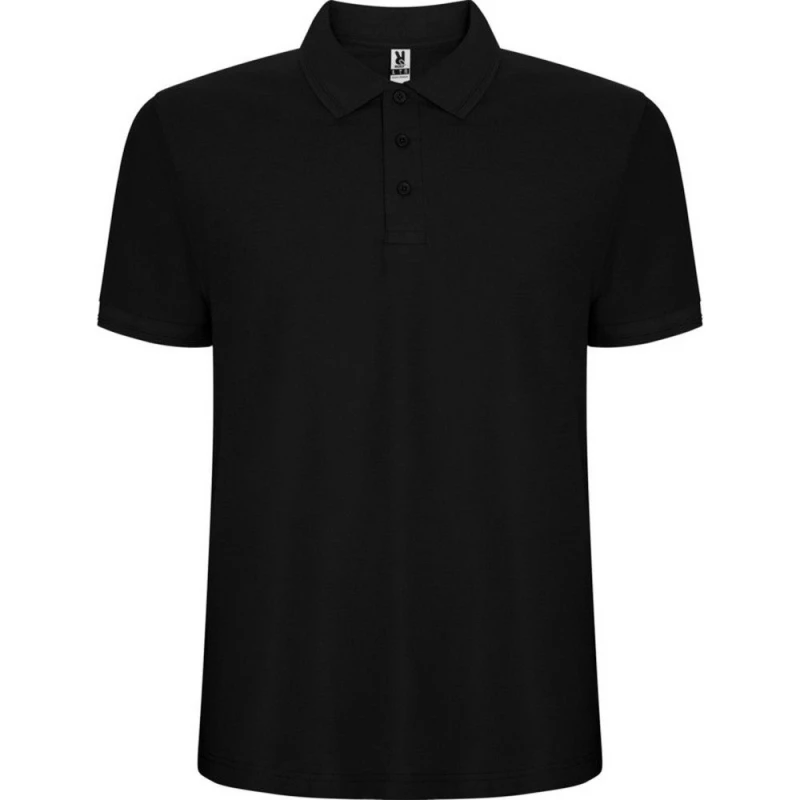 Image of ROLY ROLY Men Pegaso Premium Short-Sleeved Polo Shirt in Black Size: Small Black S Male 5063574546959