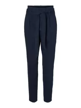 Image of VERO MODA High Waist Paperbag Trousers Women Blue