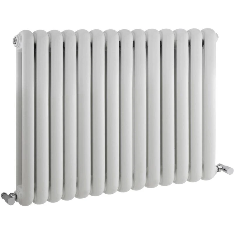 Image of HUDSON REED Hudson Reed - Salvia Double Designer Horizontal Radiator 635mm h 853mm w - White HSA004