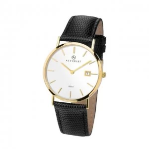 Image of Accurist White And Black 'Gold' 9ct Gold Watch - 7801 - multicoloured