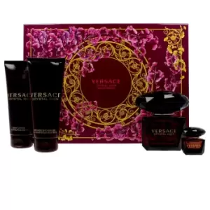Image of Versace Crystal Noir Gift Set 90ml Eau de Toilette + 100ml Body Lotion + 100ml Shower Gel + 5ml Eau de Toilette