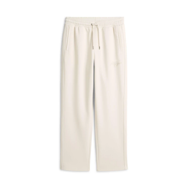 Image of Tommy Hilfiger Mens Open Hem Fleece Joggers Ivory Petal male M